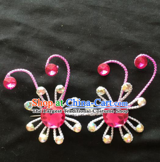 Asian Chinese Beijing Opera Jewelry Accessories Stage Performance Flowers Brooch for Women