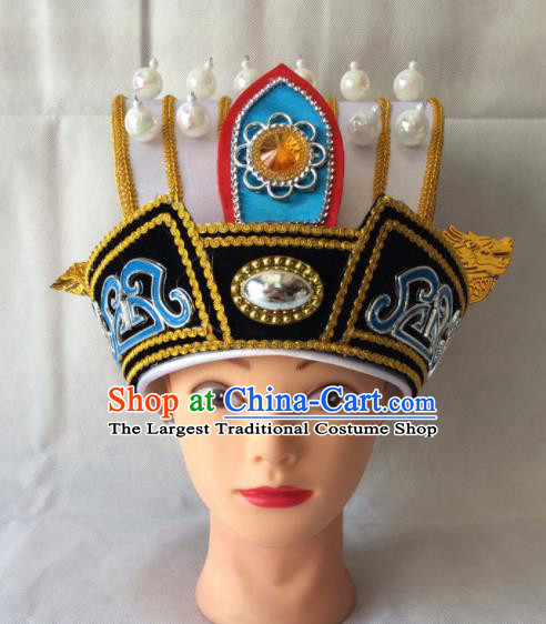 Asian Chinese Beijing Opera Headwear Ancient Minister Hat for Men