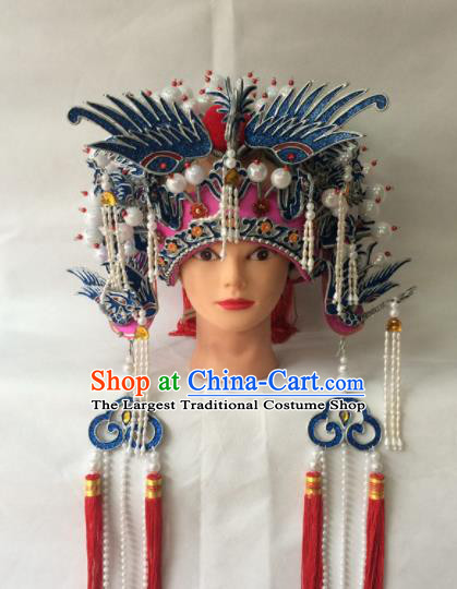 Asian Chinese Beijing Opera Hair Accessories Ancient Imperial Concubine Phoenix Coronet Hat for Women