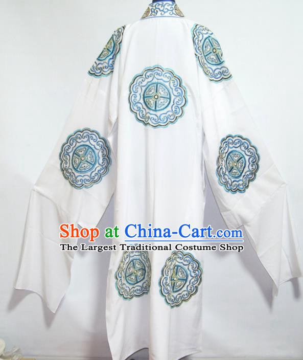 Traditional Chinese Beijing Opera Niche Costume Ancient Nobility Childe White Robe