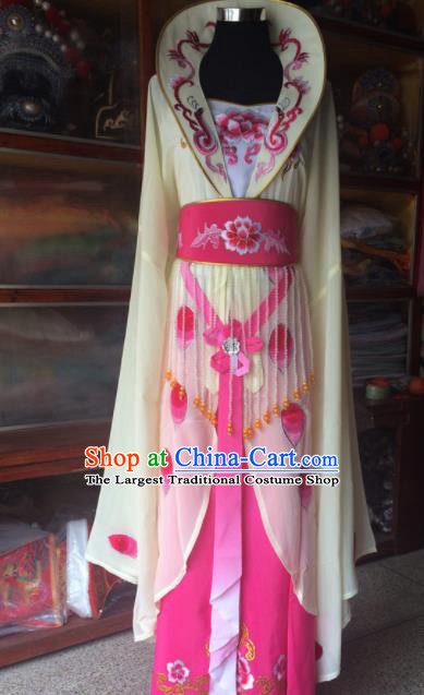 Traditional Chinese Beijing Opera Princess Costume Ancient Peri Beige Dress for Women