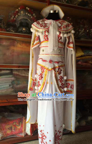 Traditional Chinese Beijing Opera Princess Costume Ancient Peri White Dress for Women