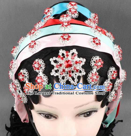 Asian Chinese Beijing Opera Diva Hair Accessories Ancient Princess Crystal Hairpins Headband for Women