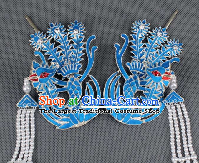 Asian Chinese Beijing Opera Princess Hair Accessories Ancient Phoenix Hairpins for Women