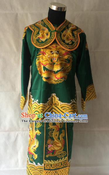 Traditional Chinese Beijing Opera Takefu Costume Peking Opera General Green Clothing