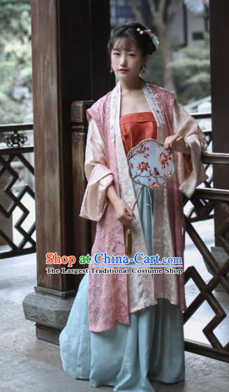 Traditional Chinese Ancient Song Dynasty Nobility Lady Historical Costume Complete Set for Women