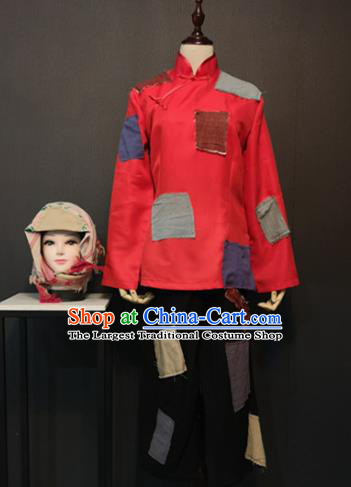 Traditional Chinese Ancient Drama Poor Men Clothing