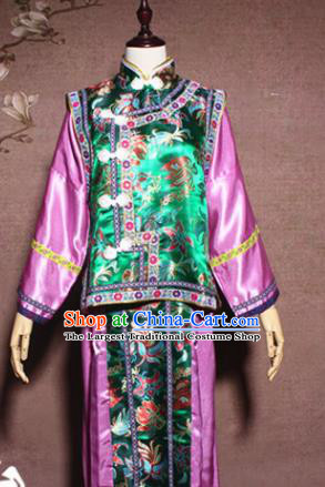 Traditional Chinese Ancient Drama Qing Dynasty Manchu Princess Costume Hanfu Dress for Women