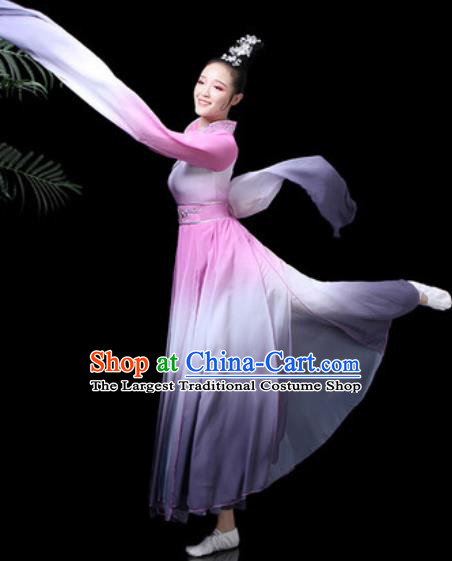 Traditional Chinese Classical Dance Costume Stage Performance Pink Dress for Women