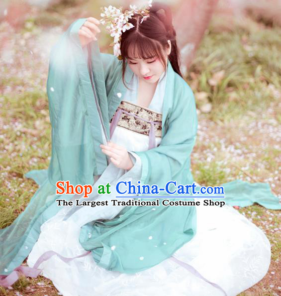 Traditional Chinese Ancient Peri Princess Hanfu Dress Tang Dynasty Palace Lady Historical Costume Complete Set for Women