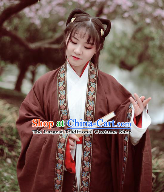 Chinese Ancient Traditional Hanfu Dress Han Dynasty Swordswoman Historical Costume Complete Set for Women