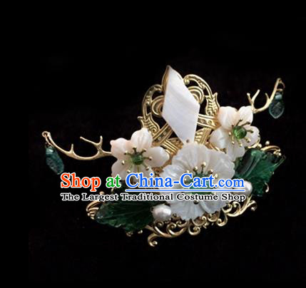 Chinese Ancient Hanfu Hair Accessories Traditional Shell Hair Crown Hairpins for Women