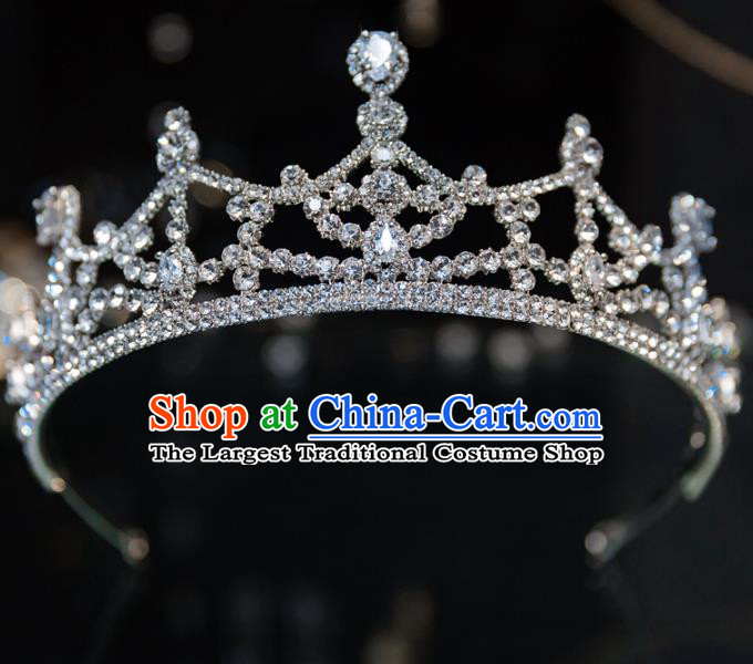 Handmade Baroque Hair Accessories Princess Wedding Zircon Royal Crown for Women