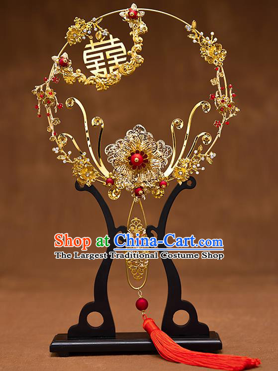 Chinese Ancient Wedding Accessories Traditional Bride Classical Palace Fans for Women