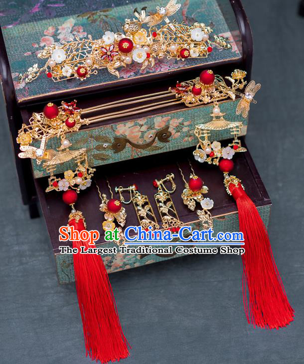 Chinese Ancient Queen Hair Accessories Phoenix Coronet Traditional Hanfu Hairpins for Women