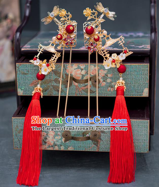 Chinese Ancient Queen Hair Accessories Phoenix Coronet Traditional Hanfu Hairpins for Women