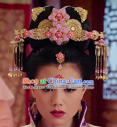 Chinese Ancient Beyond The Realm Of Conscience Queen Hair Accessories Traditional Hanfu Palace Phoenix Coronet Hairpins for Women