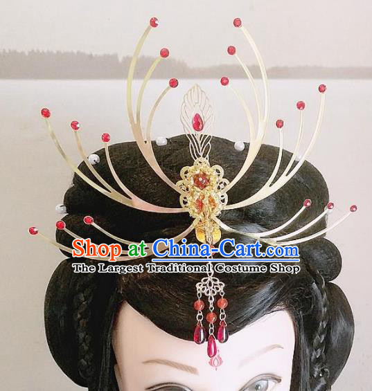 Chinese Ancient Queen Hair Accessories Traditional Hanfu Phoenix Coronet Hairpins for Women
