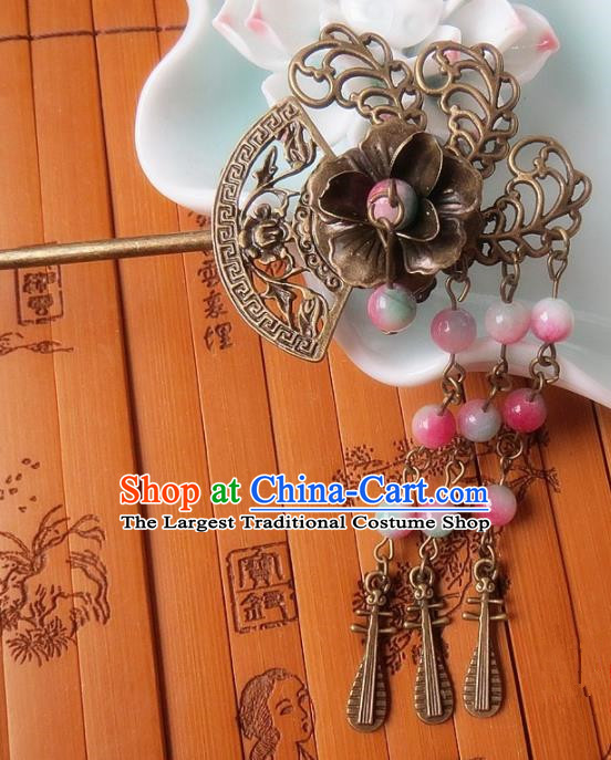 Chinese Ancient Hair Accessories Tassel Hairpins Traditional Hanfu Palace Hair Clip for Women