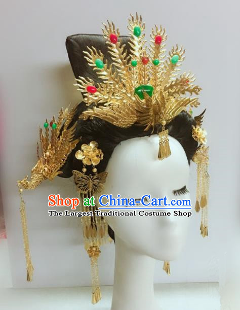 Chinese Ancient Hairpins Palace Queen Hair Accessories Traditional Phoenix Coronet for Women