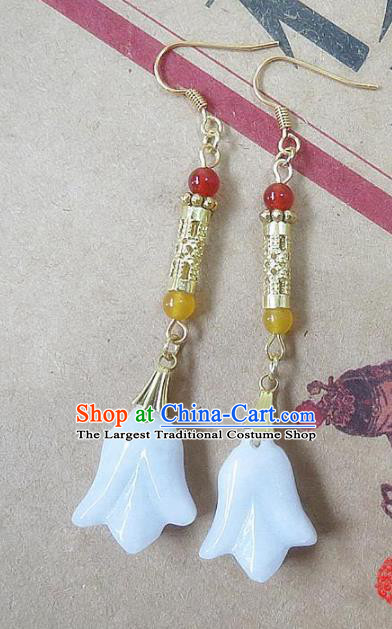 Chinese Ancient Princess Jewelry Accessories Traditional Hanfu Shell Earrings for Women