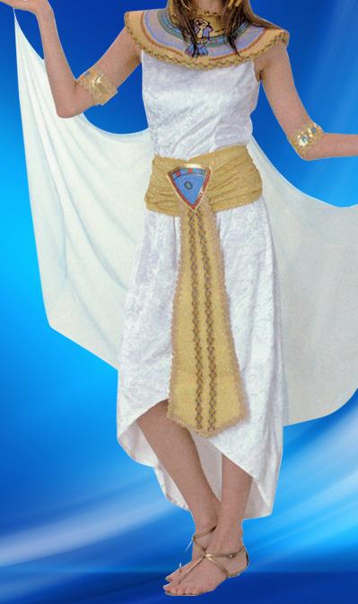 Traditional Egypt Priestess Costume Ancient Witch White Dress for Women