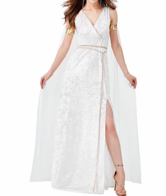 Traditional Greek Goddess Costume Ancient Greek Princess White Dress for Women