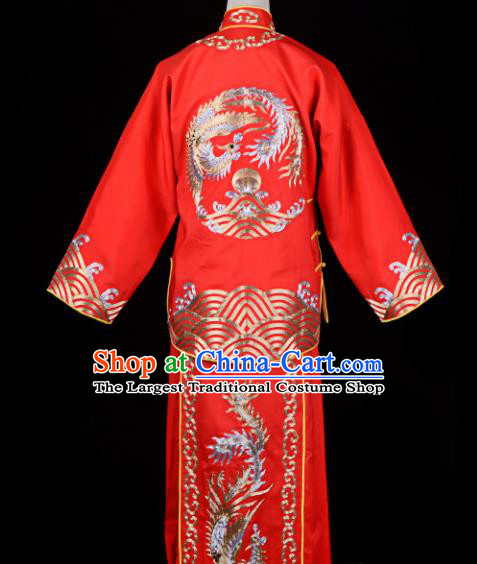 Professional Chinese Traditional Beijing Opera Young Lady Costume Ancient Maidservants Red Dress for Adults