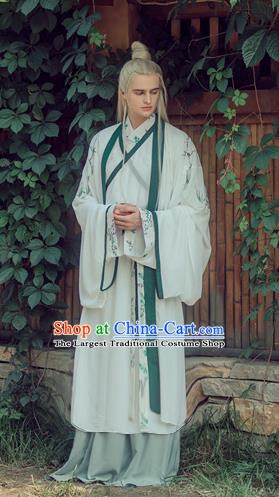 Chinese Traditional Jin Dynasty Replica Costumes Ancient Swordsman Hanfu Clothing for Men