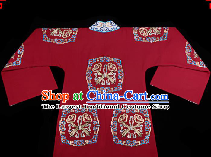 Professional Chinese Traditional Beijing Opera Young Lady Costume Red Cloak for Adults