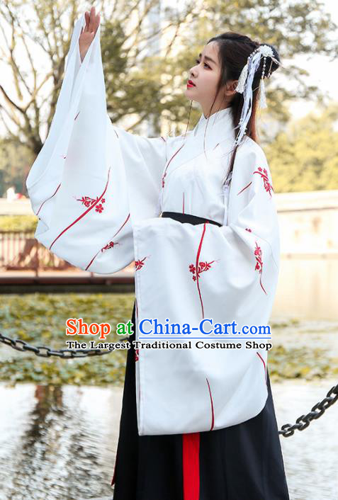 Chinese Ancient Traditional Jin Dynasty Nobility Lady Replica Costume for Women