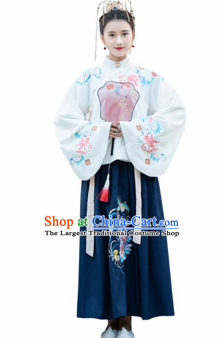 Chinese Ancient Nobility Lady Hanfu Dress Traditional Ming Dynasty Replica Costume for Women