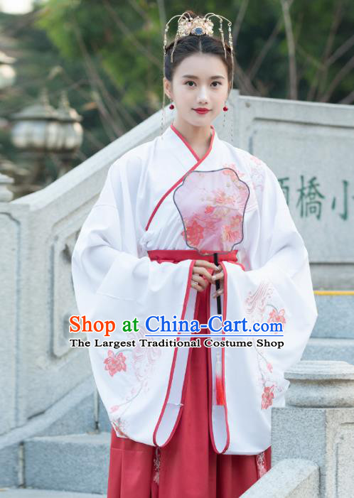 Chinese Ancient Peri Hanfu Dress Traditional Ming Dynasty Palace Princess Replica Costume for Women