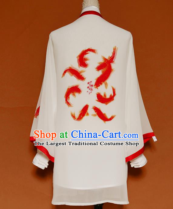 Top Group Kung Fu Costume Martial Arts Gongfu Training Uniform Painting Fishes Tai Ji Clothing for Women