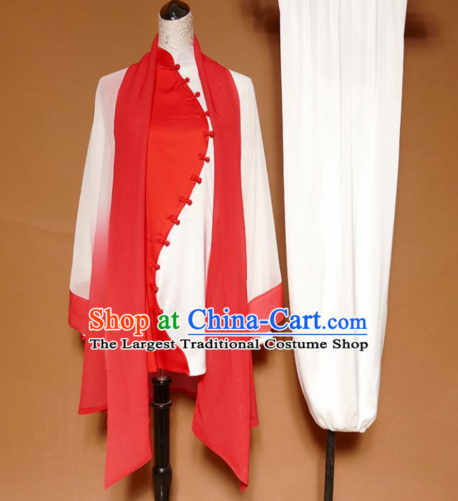 Top Group Kung Fu Costume Martial Arts Gongfu Training Uniform Tai Ji Red Clothing for Women