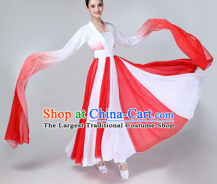 Chinese Traditional Stage Performance Costume Classical Dance Red Dress for Women