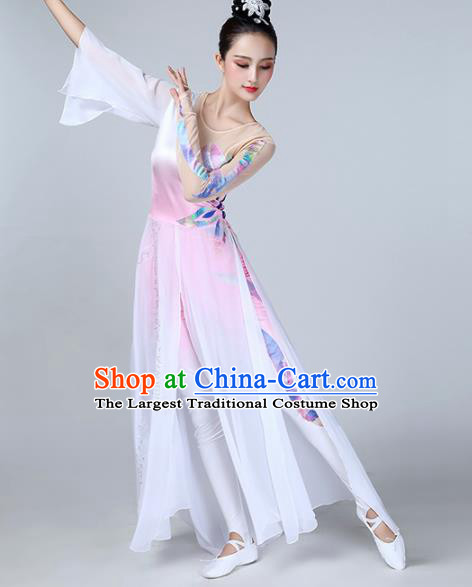 Chinese Traditional Stage Performance Costume Classical Dance Pink Dress for Women
