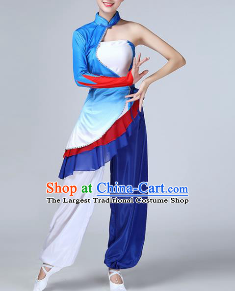 Chinese Traditional Stage Performance Yangko Dance Costume National Folk Dance Fan Dance Clothing for Women