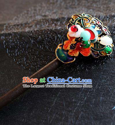 Chinese Ancient Handmade Cloisonne Butterfly Hairpins Traditional Classical Hair Accessories for Women