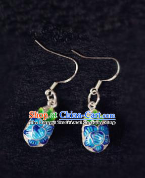 Chinese Ancient Traditional Handmade Cloisonne Earrings Classical Ear Accessories for Women