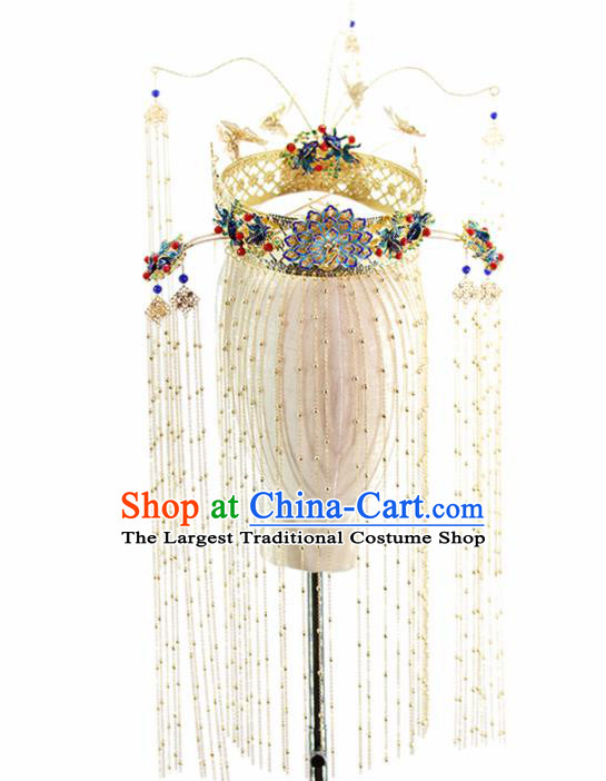 Chinese Ancient Cloisonne Peacock Phoenix Coronet Bride Hairpins Traditional Wedding Hair Accessories for Women