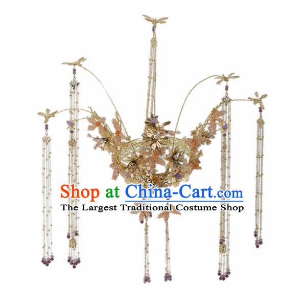 Chinese Ancient Palace Crown Phoenix Coronet Hairpins Traditional Hair Accessories Headdress for Women