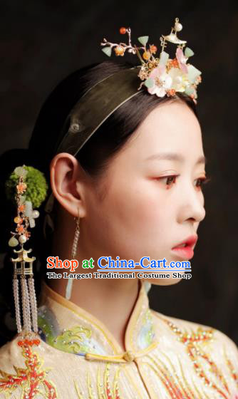 Chinese Ancient Bride Hair Clasp Hairpins Traditional Hair Accessories Headdress for Women