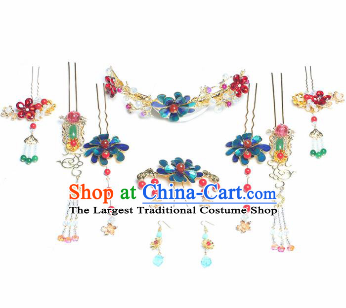 Top Grade Chinese Ancient Bride Wedding Hair Clasp Hairpins Traditional Hair Accessories Headdress for Women