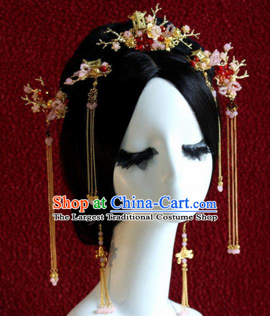 Top Grade Chinese Ancient Bride Wedding Hair Comb Hairpins Traditional Hair Accessories Headdress for Women