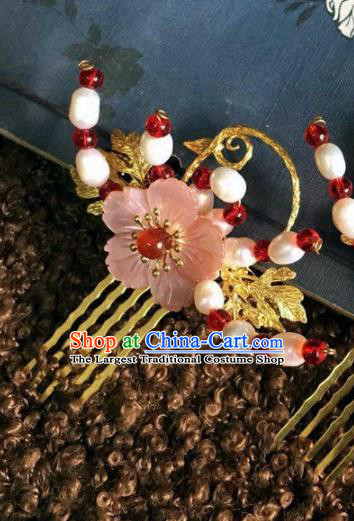 Top Grade Chinese Ancient Bride Wedding Pearls Hair Comb Hairpins Traditional Hair Accessories Headdress for Women
