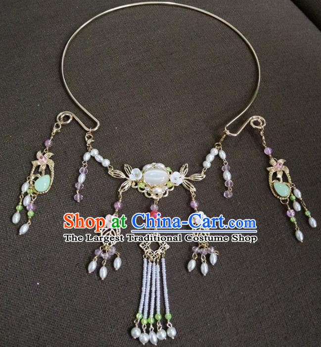 Chinese Handmade Jewelry Accessories Ancient Classical Hanfu Necklace for Women