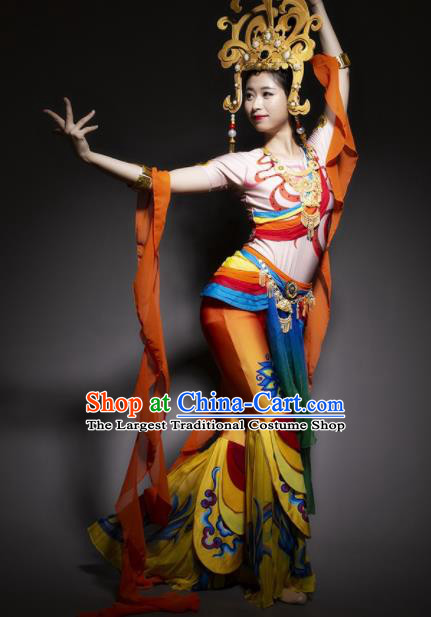 Chinese Traditional Classical Dance Costume Dunhuang Flying Apsaras Dance Clothing for Women