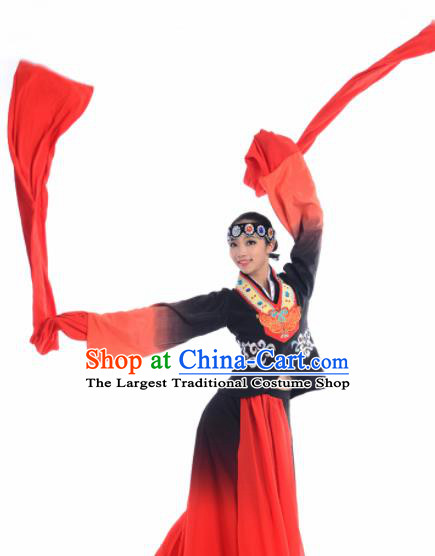 Chinese Traditional Classical Dance Costume Beijing Opera Dance Water Sleeve Red Dress for Women