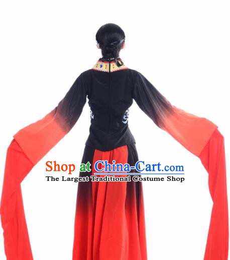 Chinese Traditional Classical Dance Costume Beijing Opera Dance Water Sleeve Red Dress for Women